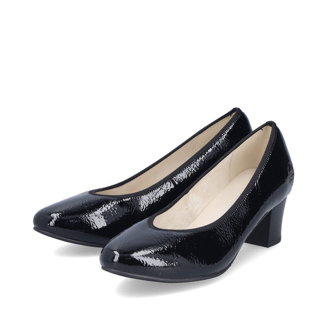 Rieker 44650-02 Black Patent Heel