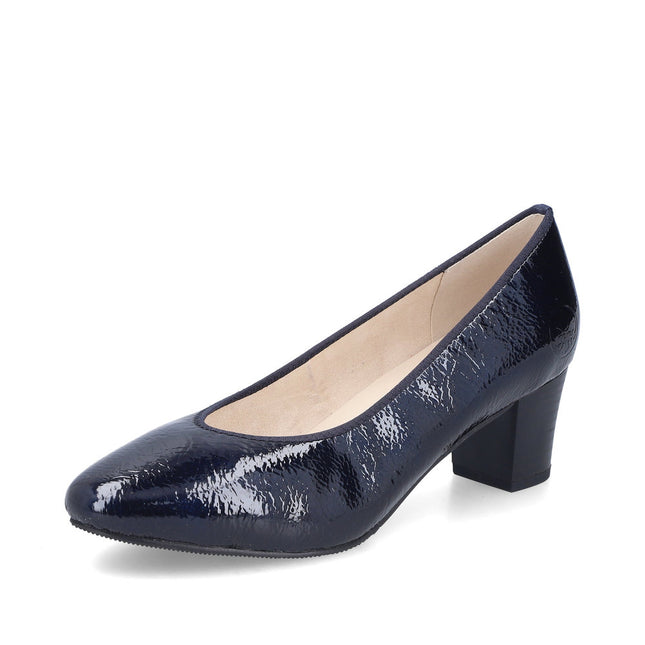 Rieker 44650-14 Navy Patent Heel