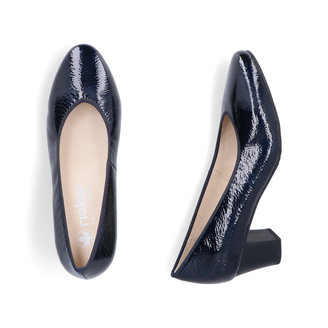 Rieker 44650-14 Navy Patent Heel