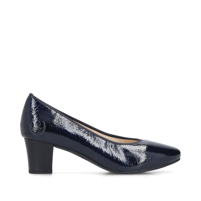 Rieker 44650-14 Navy Patent Heel