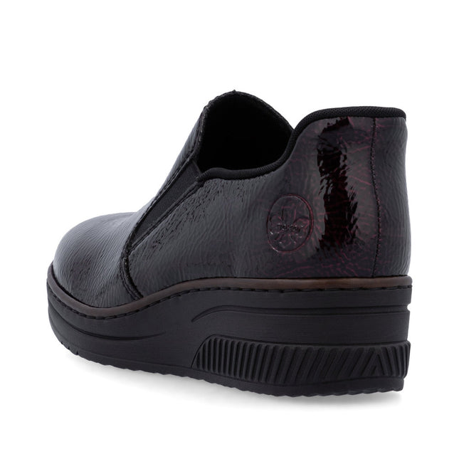 Rieker 48761-35 Dark Burgundy Womens Slip-on Shoe