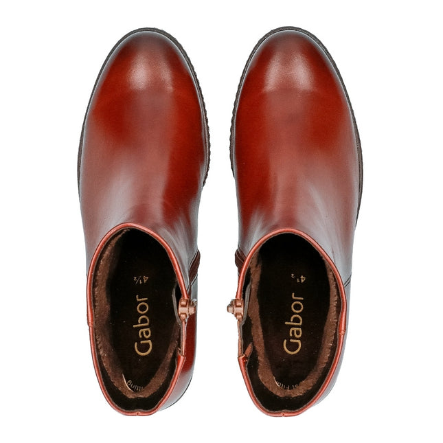 Gabor 74.780.24 Utopia Tan Leather Wedge Ankle Boot