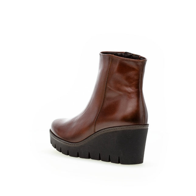 Gabor 74.780.24 Utopia Tan Leather Wedge Ankle Boot