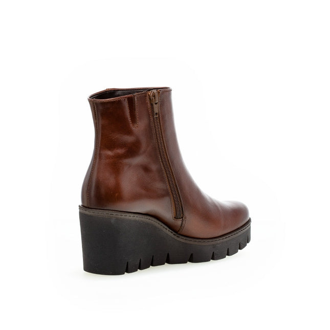 Gabor 74.780.24 Utopia Tan Leather Wedge Ankle Boot