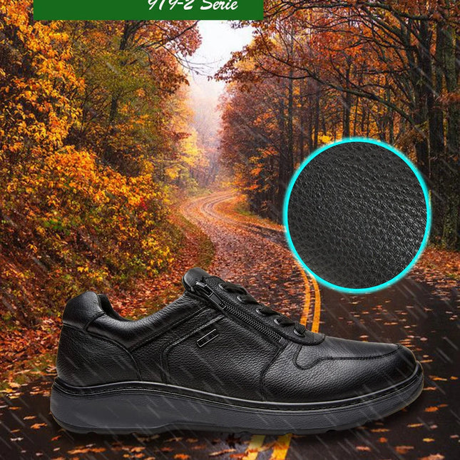 G Comfort 919-2SN Black Wide Fit Trainer Waterproof