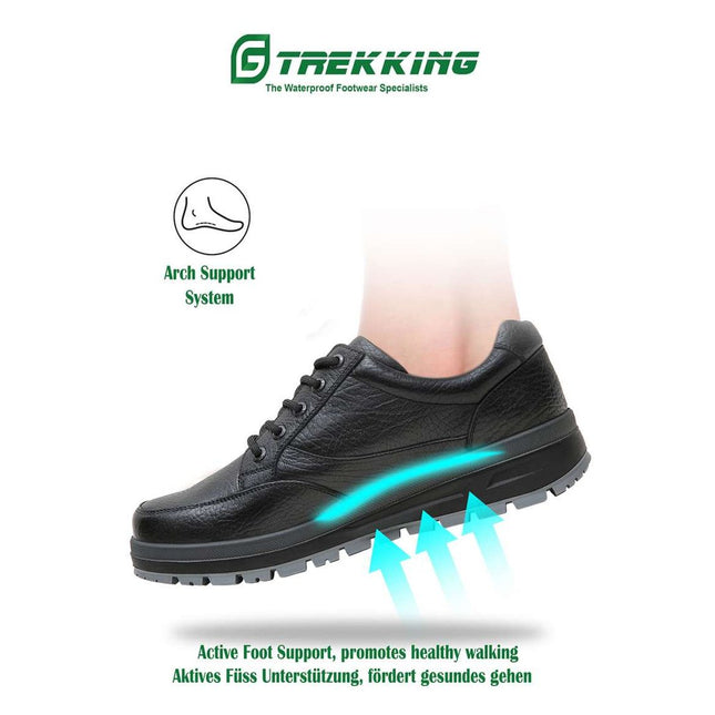 G Comfort A-913S Black Wide Fit Trekking Shoes Waterproof