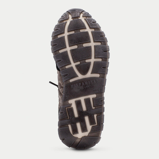 Hispanitas Women’s Kansas Black Leather Trainer – Lace-Up Sneaker with Triflow® Cushioning & Removable Insole