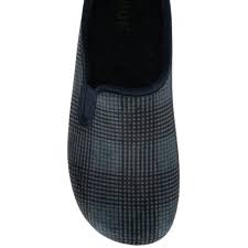 Lotus Claude Navy Men’s Slip-On Slippers – Memory-Foam House Shoe with Rubber Outsole