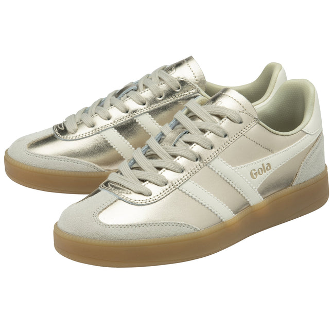 Gola Viper Metallic Gold, Off White & Gum Trainer CLB783YW2