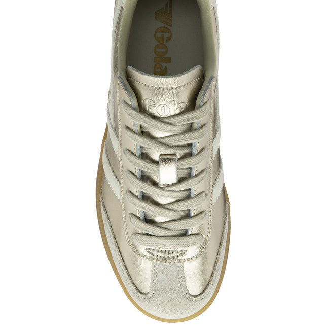 Gola Viper Metallic Gold, Off White & Gum Trainer CLB783YW2