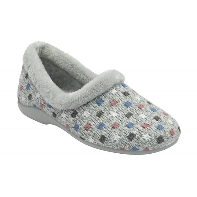 Lotus Amparo ULH132 Grey Ladies Slippers