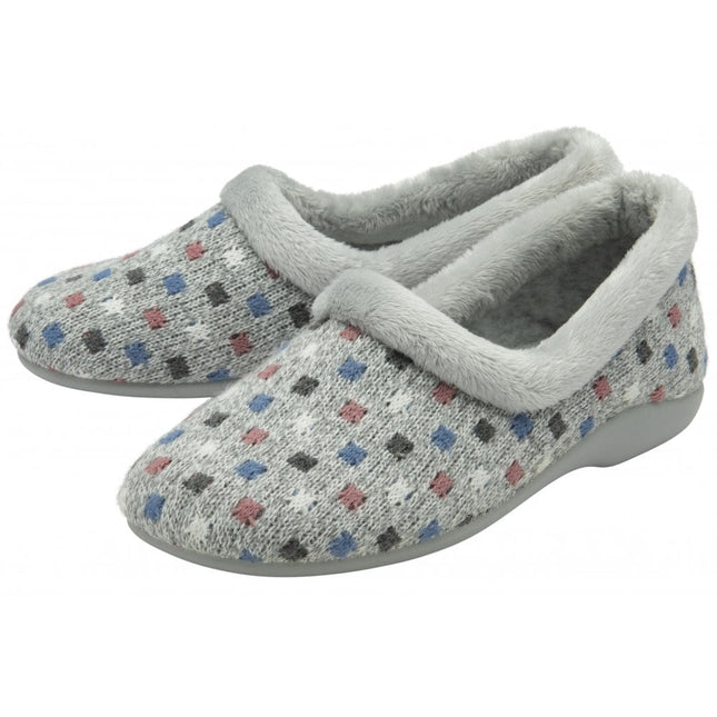 Lotus Amparo ULH132 Grey Ladies Slippers