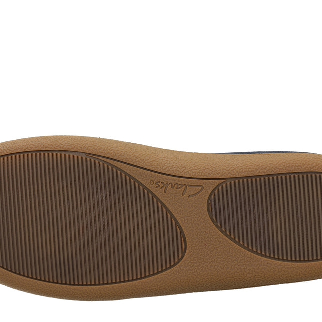 Clarks Home Mule Navy Suede Mens Slippers