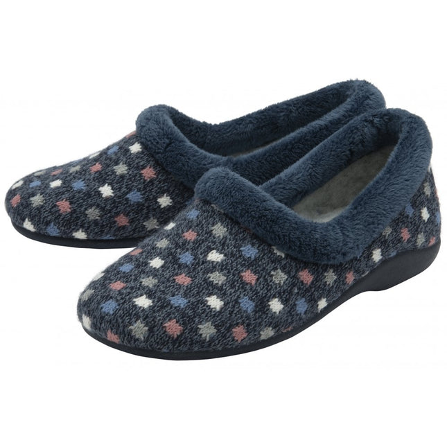 Lotus Amparo ULH132 Navy Ladies Slippers