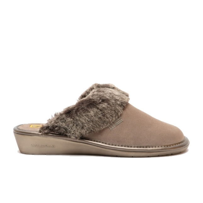 Nordikas 1357-O - Grey Suede Ladies Slippers