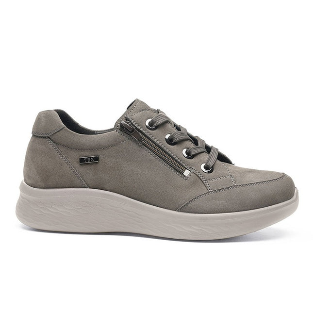 G Comfort P-811G Grey Wide Fit Trainers Waterproof