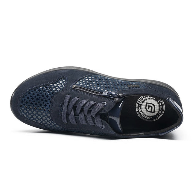G Comfort P-819LF Navy Wide Fit Trainer Waterproof