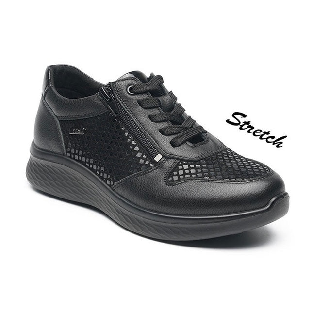 G Comfort P-819SW Black Wide Fit Trainer Waterproof