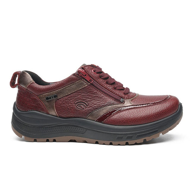 G Comfort R-55812R Burgundy Wide Fit Trainer Waterproof