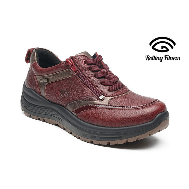 G Comfort R-55812R Burgundy Wide Fit Trainer Waterproof