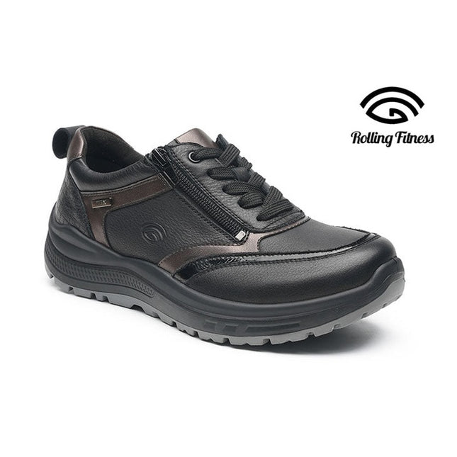 G Comfort R-55812S Black Wide Fit Trainer Waterproof