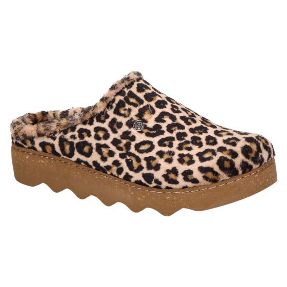 Rohde 6102 18 ginger Leopard Print Slippers