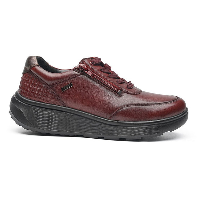 G Comfort S-2725R Burgundy Wide Fit Trainer Waterproof