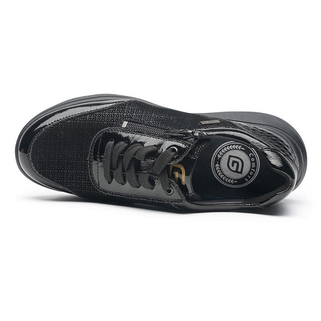 G Comfort S-2725SF Black Combi Wide Fit Trainer Waterproof