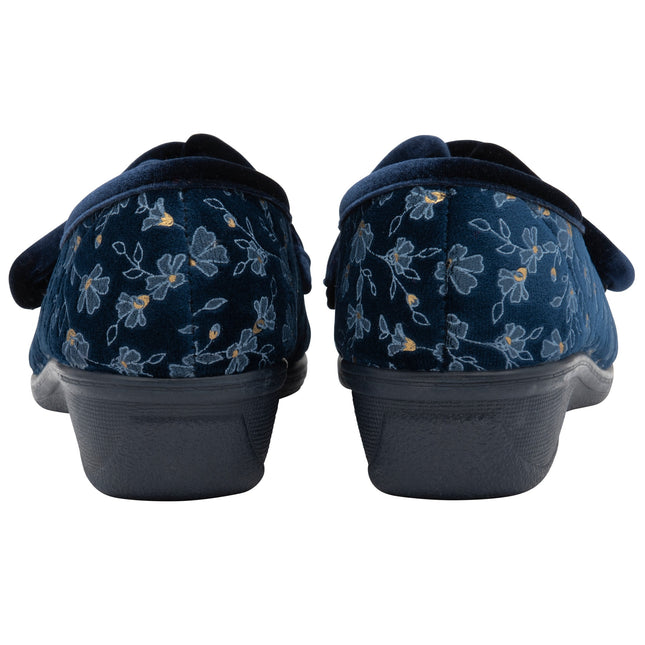 Lotus Wilma Blue Ladies Slippers