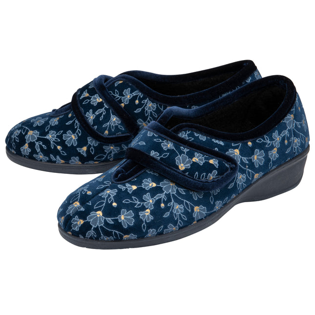 Lotus Wilma Blue Ladies Slippers