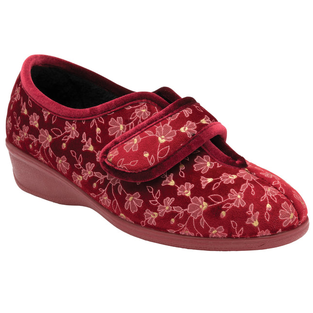 Lotus Wilma Bordo Ladies Slippers