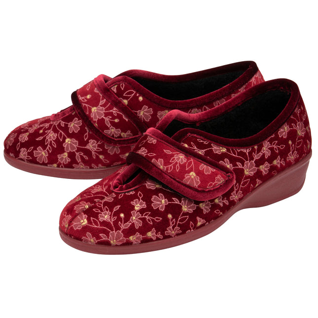 Lotus Wilma Bordo Ladies Slippers
