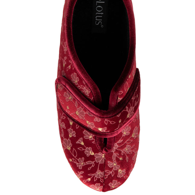 Lotus Wilma Bordo Ladies Slippers