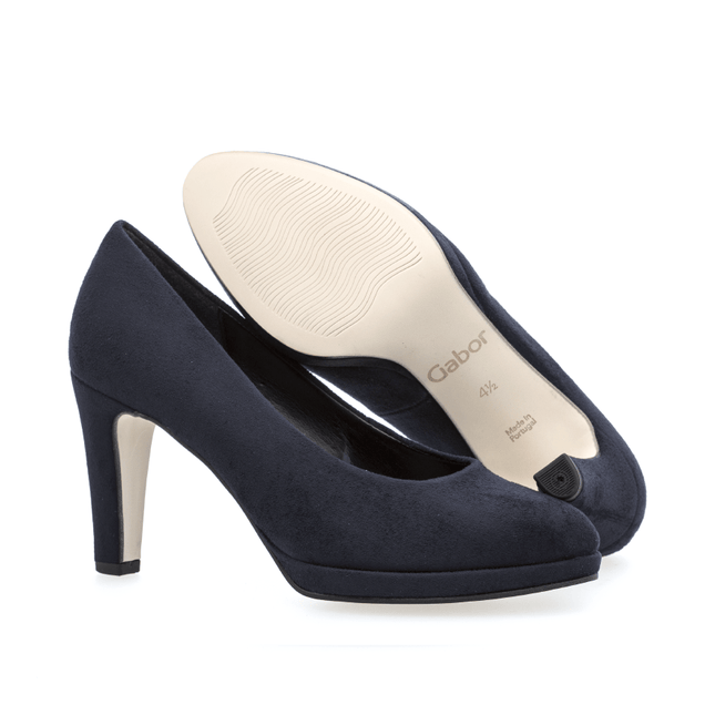 Gabor 01.270.46 Splendid Navy Suede Platform Heel