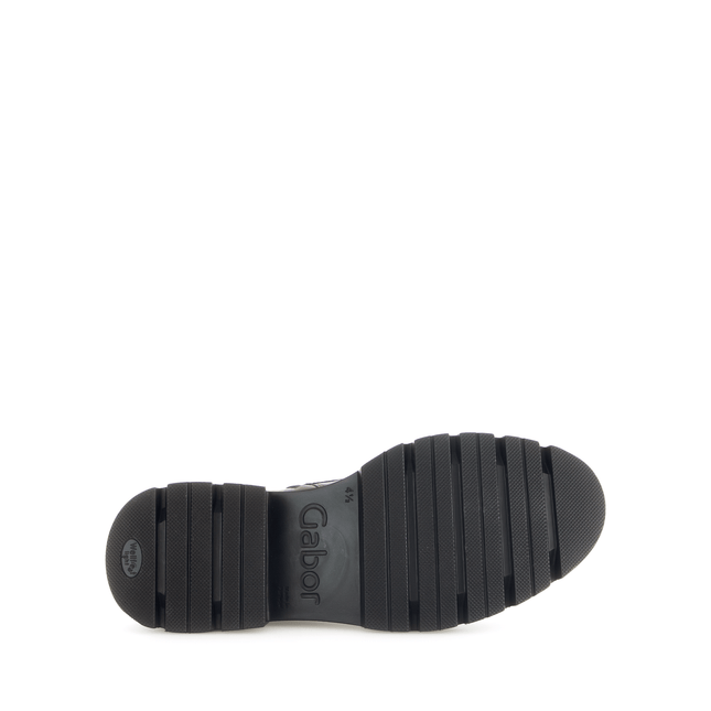 Gabor Women’s 51.852.69 Meryl Grey Leather & Textile Ankle Boot – Lace & Side-Zip Comfort Boot