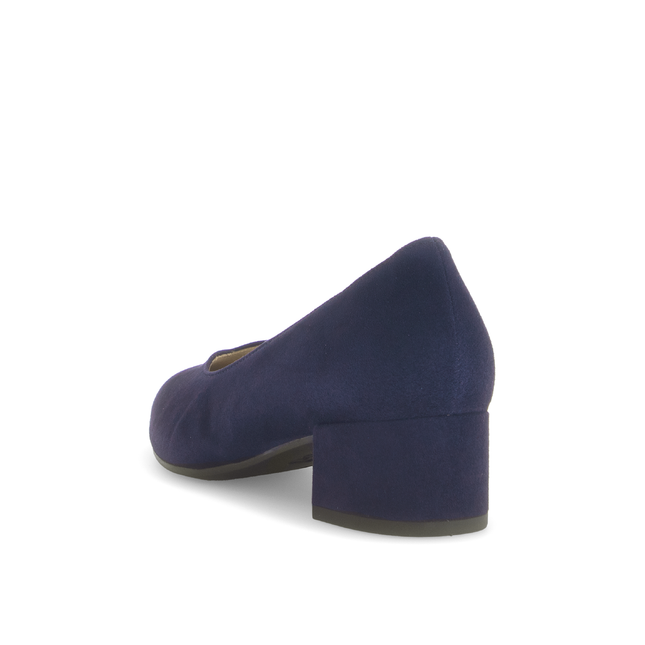 Gabor Women’s 71.431.16 Dixie Navy Suede Heel – Low Block Heel Slip-On Pump