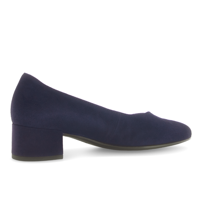 Gabor Women’s 71.431.16 Dixie Navy Suede Heel – Low Block Heel Slip-On Pump