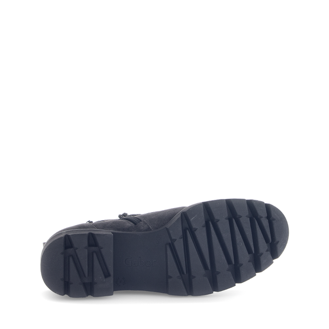 Gabor Women’s 71.711.39 Baccara Dark Grey Suede Ankle Boot – Lace & Side Zip Comfort Design