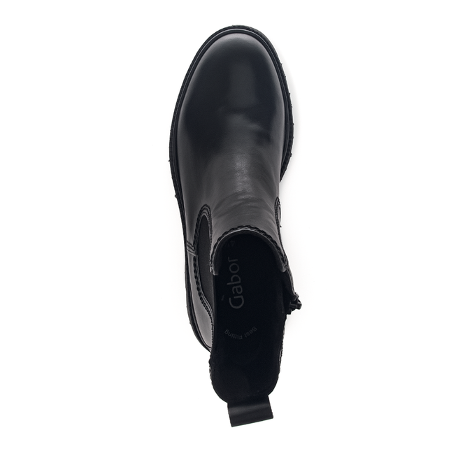 Gabor Women’s 71.850.27 Marissa Black Leather Ankle Boot – Best Fitting Side-Zip Comfort Boot