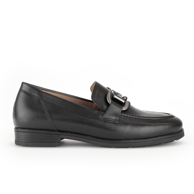 Gabor 72.422.37 Dupri Black Leather Loafer