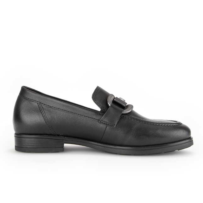 Gabor 72.422.37 Dupri Black Leather Loafer