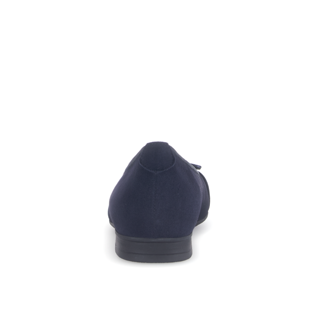 Gabor Women’s 72.463.46 Paige Navy Suede Flat Pump – Wide Fit Slip-On Court Style