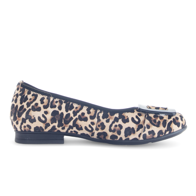 Gabor 72.463.90 Paige Animal Print Suede Flat Pump