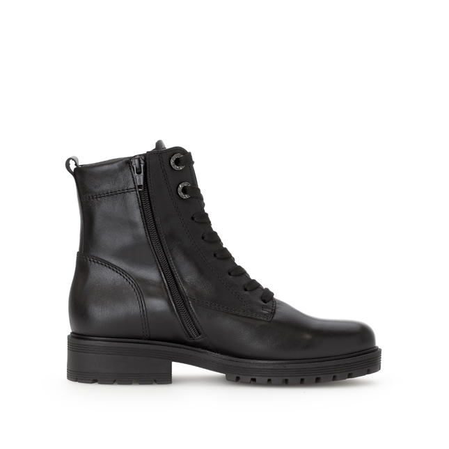 Gabor 72.765.57 Flamboyant Black Leather Ankle Boot