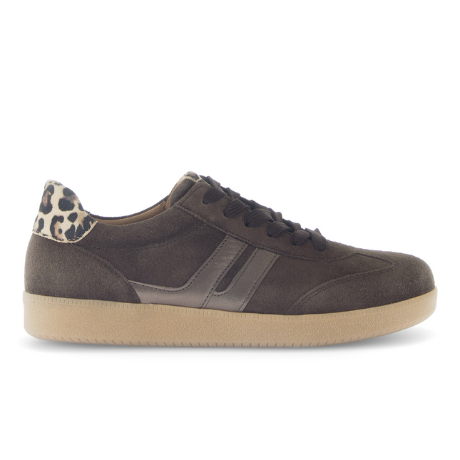 Gabor 73.300.18 West Brown & Animal Print Suede Trainer
