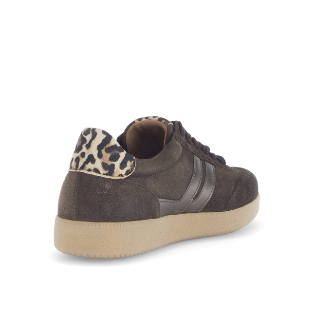 Gabor 73.300.18 West Brown & Animal Print Suede Trainer