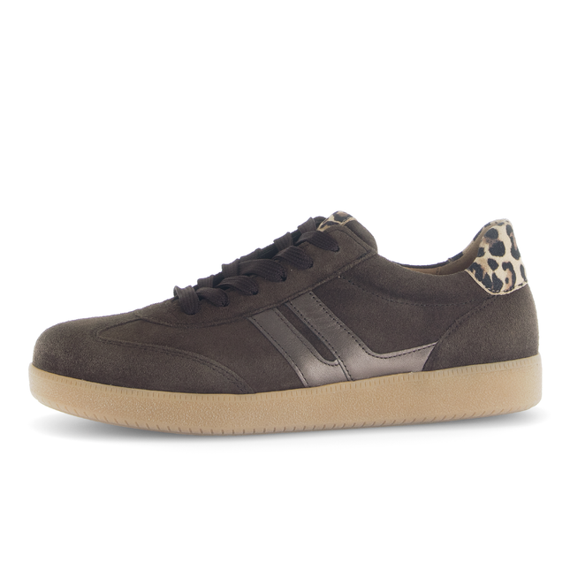 Gabor 73.300.18 West Brown & Animal Print Suede Trainer