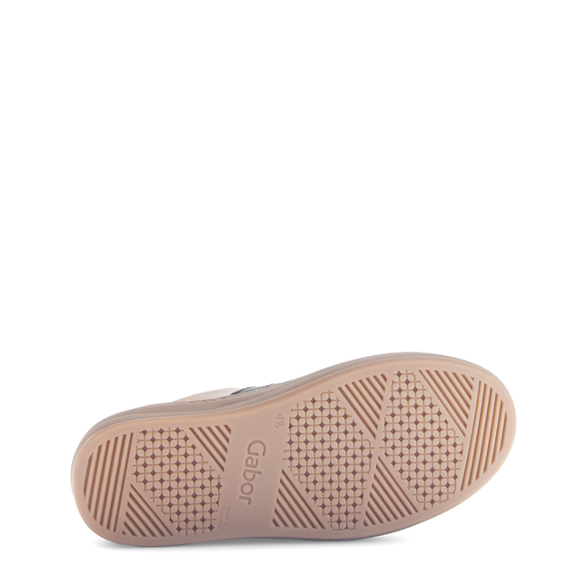 Gabor 73.350.62 Steam Champagne & Black Leather Flatform Trainer