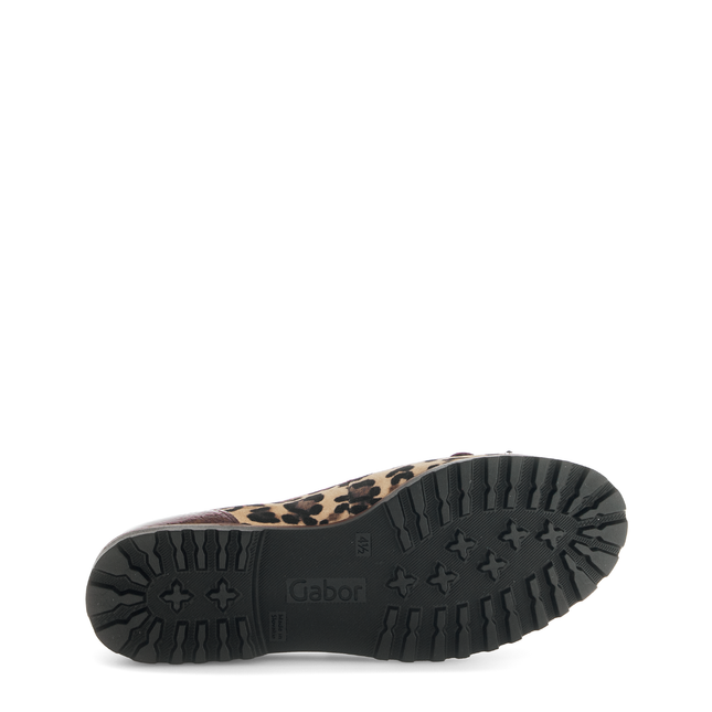 Gabor Women’s 74.100.32 Print Burgundy Flat Pump – Lace-Up Comfort Sneaker with Printed Panels