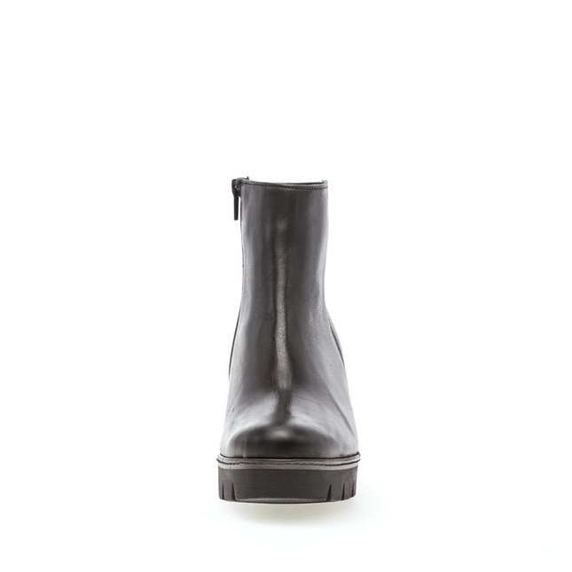 Gabor 74.780.27 Utopia Black Leather Wedge Ankle Boot